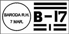 Baroda R. H. Postmark