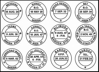 Example of Double Circle Postmarks